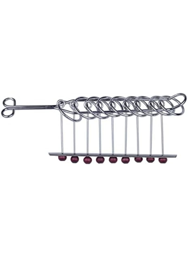 Luckam 9 حلقات معدنية مترابطة، ألغاز تقليدية لتحدي العقل للبالغين والأطفال، لعبة خداع ذكية محمولة كلاسيكية، مناسبة للجميع - Image 1