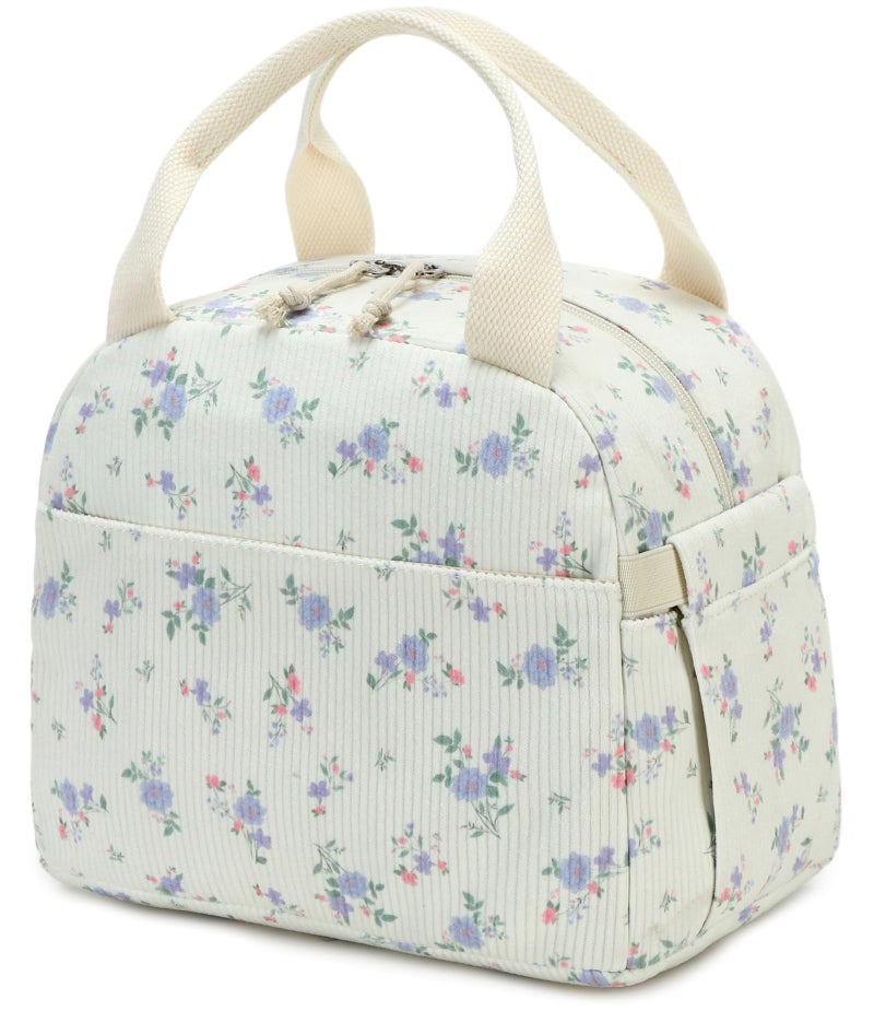 Bluboon Lunch Bag for Women Men Cute Corduroy Lunch Tote Bags Reusable Insulated Lunch Box Large Capacity Reusable Insulated Cooler for Work Picnic or Travel - Image 1
