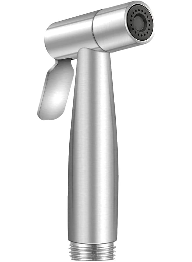 The Bros Handheld Bidet Sprayer Shattaf Cloth Diaper Toilet Sprayer Stainless Steel Brushed Bathroom Shower