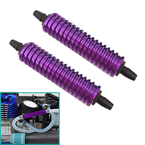 Share Goo 2PCS ShareGoo Aluminum Fuel Tank Air Cooler Fuel Back Pressure Cooling Compatible with HPI HSP Redcat Traxxas Axial Himoto 18 110 Rc Nitro Engine RC Car Off Road Monster Truck - Image 1