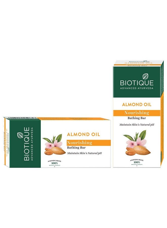 Biotique Almond Oil Nourishing Bathing Bar; Ayurvedic And Organically Pure; Maintains Skin’S Natural Ph ;100% Botanical Extracts; Suitable For All Skin Types ; 150Gm - Image 3