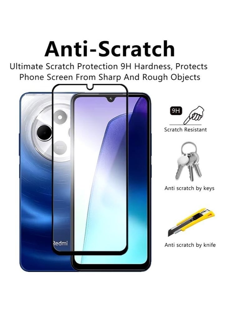 Denx Screen Protector For Xiaomi Redmi 14C Tempered Glass Screen Protector Full Screen Coverage HD Clarity Anti Shatter Scratch Proof Glass For Xiaomi Redmi 14C  - Image 4