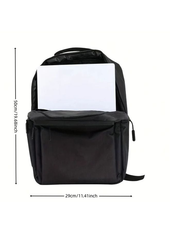 حقيبة ظهر PS5 سوداء واقية للحمل مع جيوب متعددة للكونسول والألعاب واللابتوب - Image 3