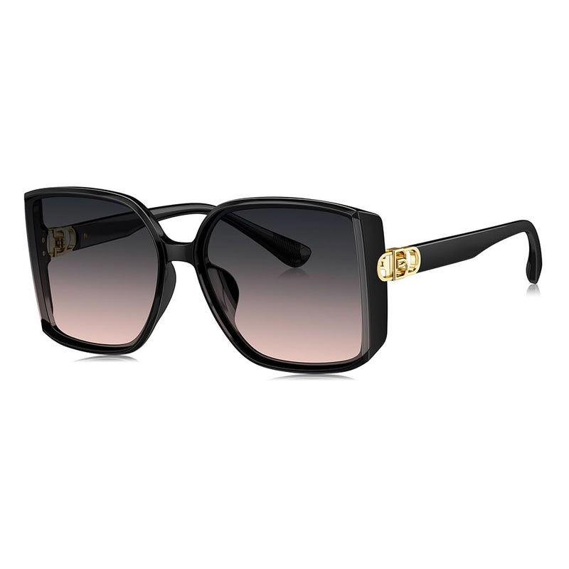 BOLON Women Square Oversized Wrap-around Trendy Sunglasses BL5083 Westminster 59mm, Exclusive Eyewear Brand of EssilorLuxottica - Image 1