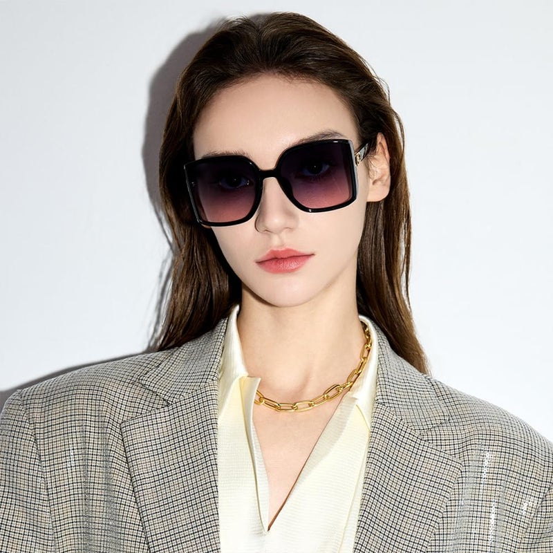 BOLON Women Square Oversized Wrap-around Trendy Sunglasses BL5083 Westminster 59mm, Exclusive Eyewear Brand of EssilorLuxottica - Image 4