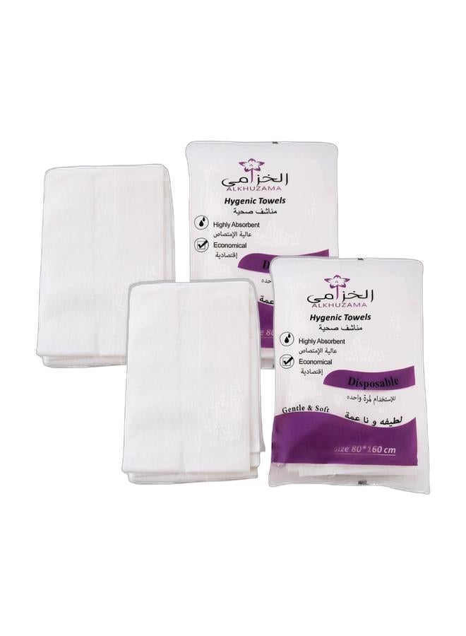 alkhuzama pack of two Disposable Towels 160 x 80 cm Highly Absorbent Gentle and Soft 50 Piece totals - Image 1