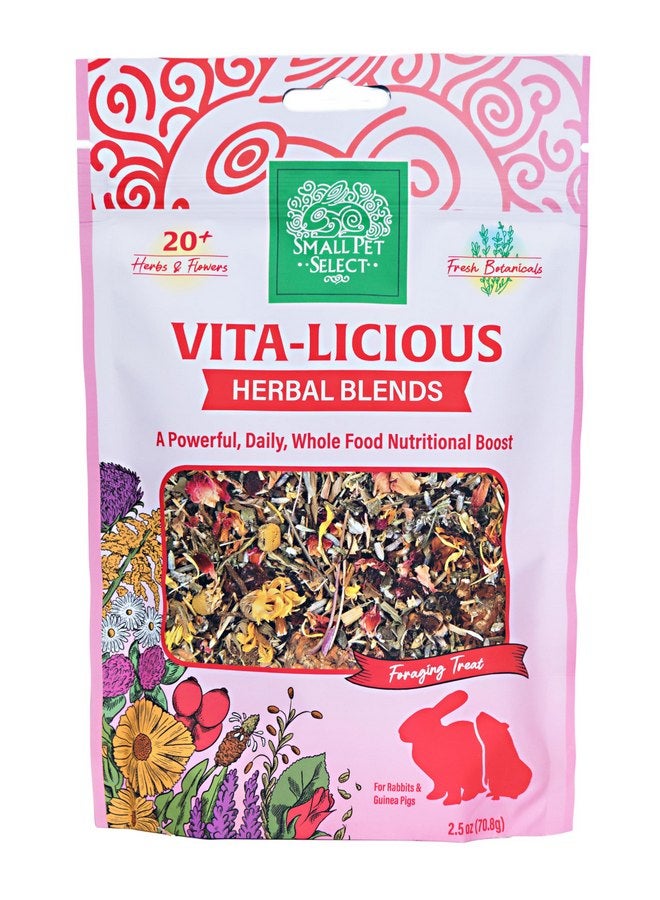 سمول بيت سليكت Small Pet Select - Vita-Licious Herbal Blend، علاج عشبي طبيعي للأرانب وخنازير غينيا والهامستر والجربوع والفئران، 2.5 أونصة - Image 2