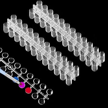 Eophmi Nail Colour Display 240 Pcs Clear Nail Swatches Round Nail Art Color Display Chart Nail Swatch Book with Adhesive Sticker Naill Display Card Sticks for Naill Polish Practice Designs Board  - Image 1