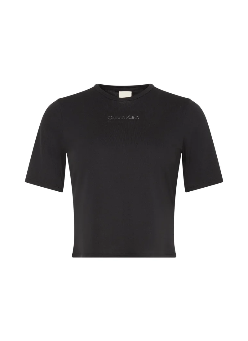 CALVIN KLEIN Women's Gym T-Shirt - Polyester, Black