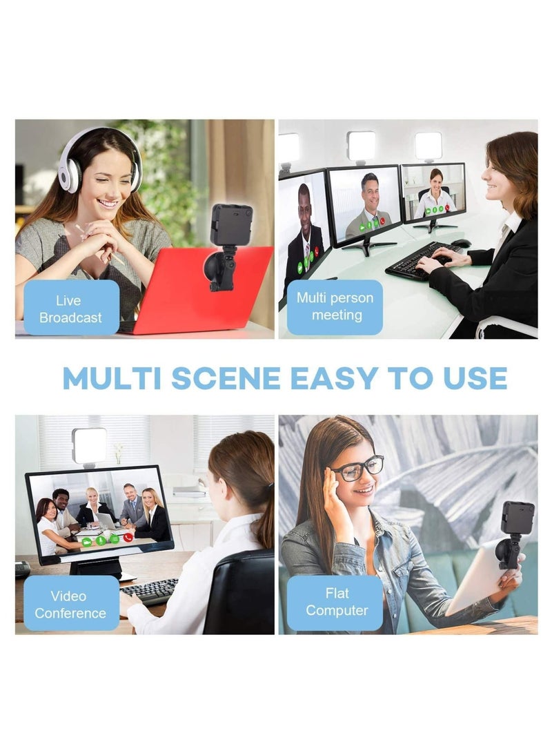 Captaintech Video Conference Selfie Light Kit, Laptop Computer Tablet Monitor LED Video Light, 6500K Dimmable Webcam Light for Remote Work, Online Education, Self Broadcasting, Zoom Calls and Live Streaming - Image 3