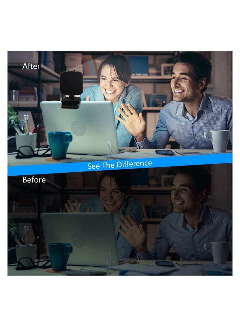 Captaintech Video Conference Selfie Light Kit, Laptop Computer Tablet Monitor LED Video Light, 6500K Dimmable Webcam Light for Remote Work, Online Education, Self Broadcasting, Zoom Calls and Live Streaming - Image 4