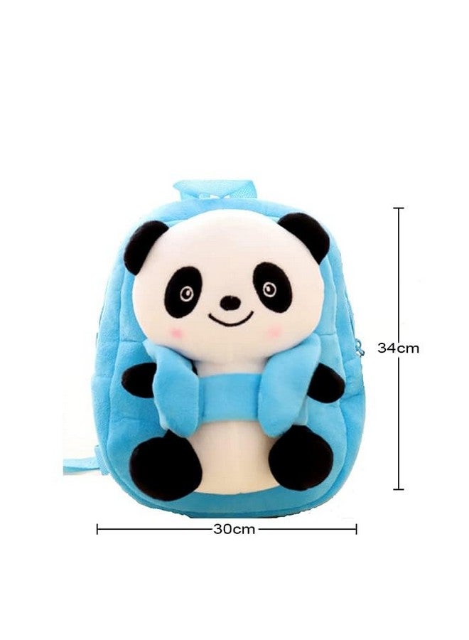 Frantic Kids Soft Cartoon Animal Travelling School Bag Soft Plush Standard 1 Compartment Backpack Boys Girls Baby For 2 To 5 Years Baby/Boys/Girls Nursery, Preschool,(Sky Big Panda) Standard, 10 Litre - Image 4