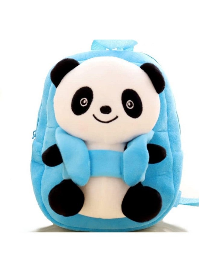 Frantic Kids Soft Cartoon Animal Travelling School Bag Soft Plush Standard 1 Compartment Backpack Boys Girls Baby For 2 To 5 Years Baby/Boys/Girls Nursery, Preschool,(Sky Big Panda) Standard, 10 Litre - Image 2