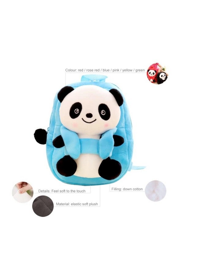 Frantic Kids Soft Cartoon Animal Travelling School Bag Soft Plush Standard 1 Compartment Backpack Boys Girls Baby For 2 To 5 Years Baby/Boys/Girls Nursery, Preschool,(Sky Big Panda) Standard, 10 Litre - Image 5