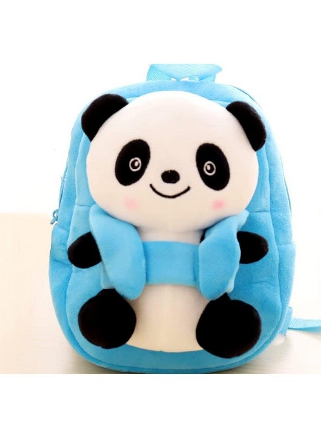 Frantic Kids Soft Cartoon Animal Travelling School Bag Soft Plush Standard 1 Compartment Backpack Boys Girls Baby For 2 To 5 Years Baby/Boys/Girls Nursery, Preschool,(Sky Big Panda) Standard, 10 Litre - Image 3