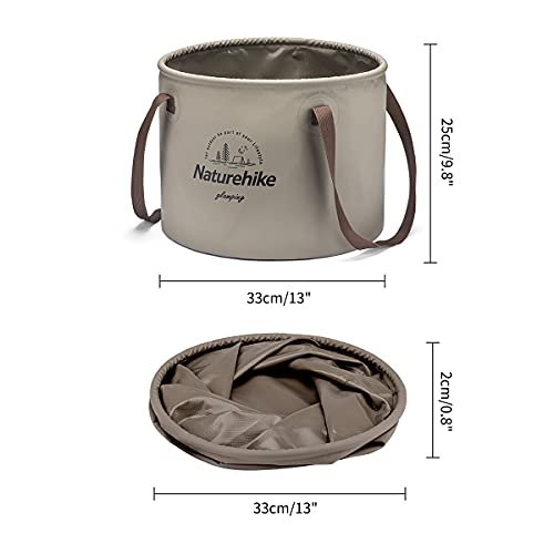 Naturehike Collapsible Bucket Folding Bucket Wash Basin with Handle Portable Water Container 528 Gallon 20L for Camping Fishing Travelling Gardening - Image 3