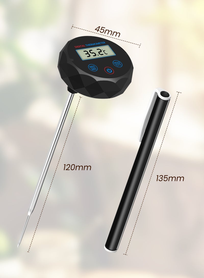 Xkimos Digital Thermometer Kitchen Thermometer Coffee Thermometer - For Coffee and Milk, Black - Image 5