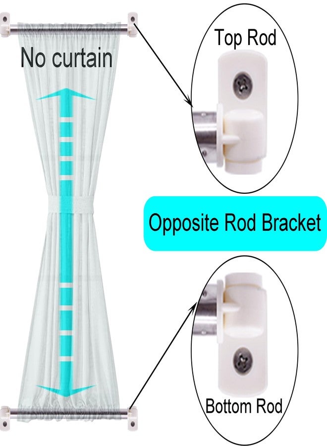 واي واي اس تي قضيب ستارة دوار من النوع A من YYST، مقاس 16 بوصة إلى 39.5 بوصة، للأبواب العلوية والسفلية والنوافذ الجانبية، قضيب ستارة نافذة، قضيب ستارة صغير للنوافذ الجانبية مع براغي (أبيض - 2) - Image 4