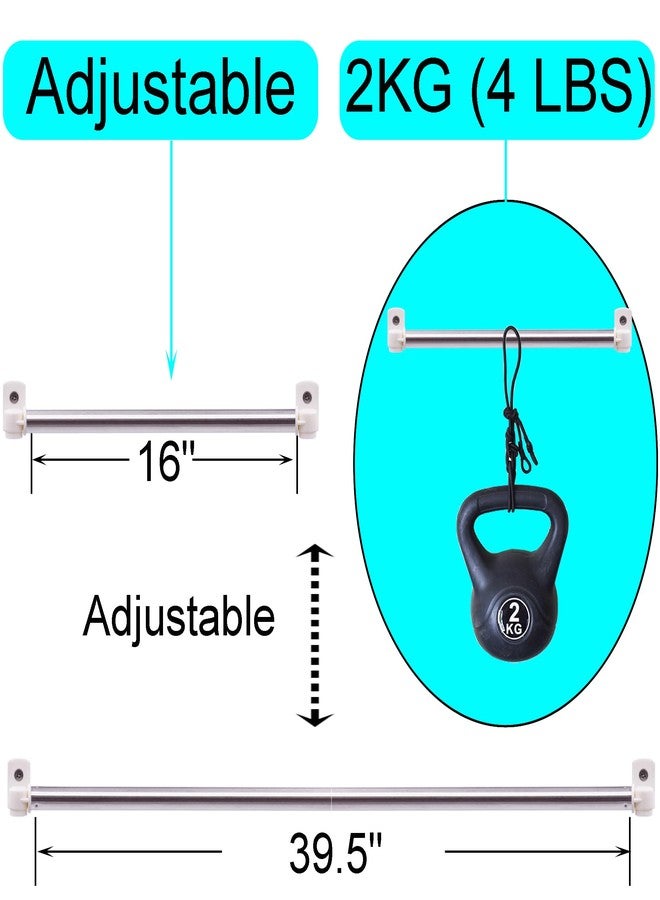 واي واي اس تي قضيب ستارة دوار من النوع A من YYST، مقاس 16 بوصة إلى 39.5 بوصة، للأبواب العلوية والسفلية والنوافذ الجانبية، قضيب ستارة نافذة، قضيب ستارة صغير للنوافذ الجانبية مع براغي (أبيض - 2) - Image 2