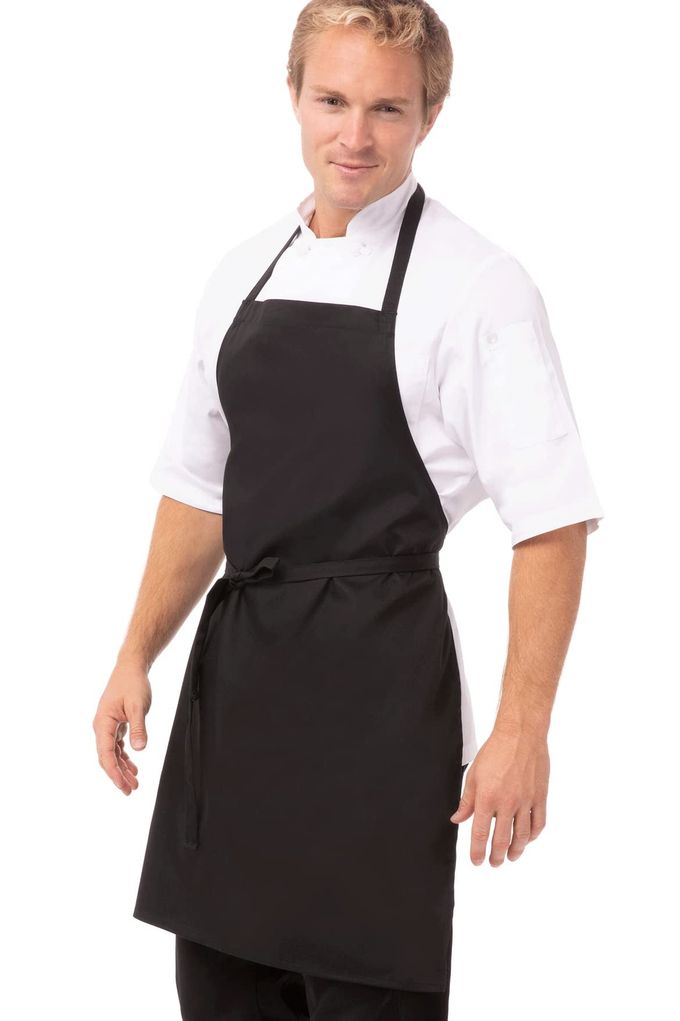 Chef Works Bib Apron, Black, One Size - Image 1