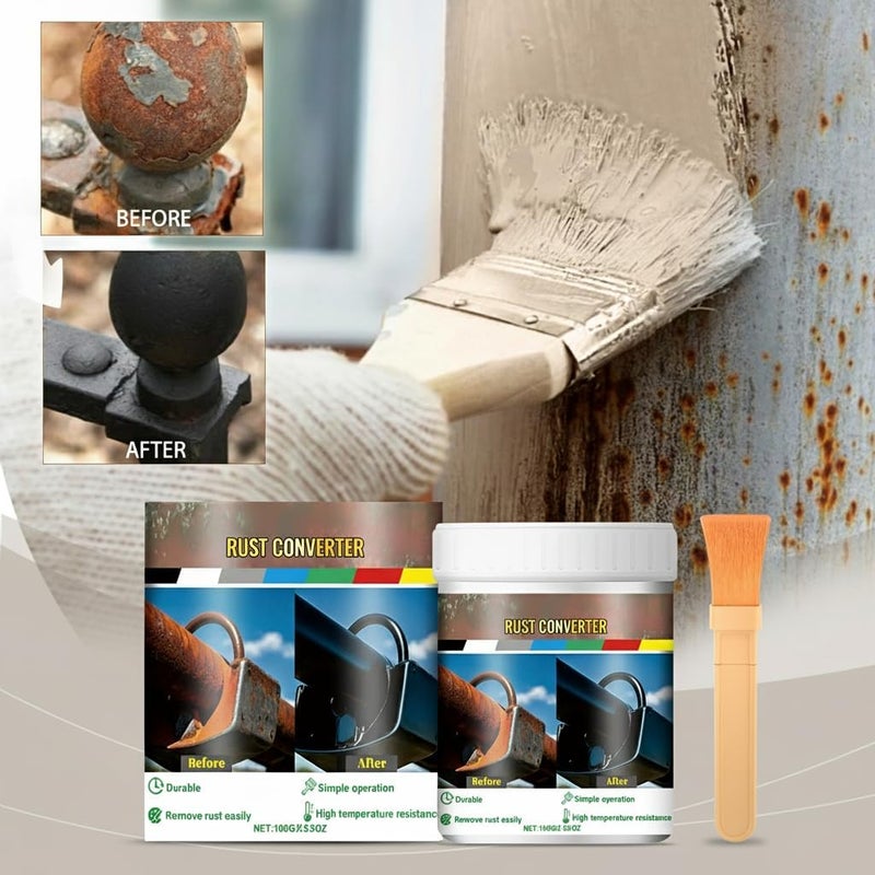 كاست ويف محول ومزيل الصدأ 100 جرام، طلاء مضاد للصدأ متعدد الوظائف قائم على الماء للأسطح المعدنية، طلاء دائم لمنع الصدأ، مثبط للتآكل، تطبيق سهل - Image 2
