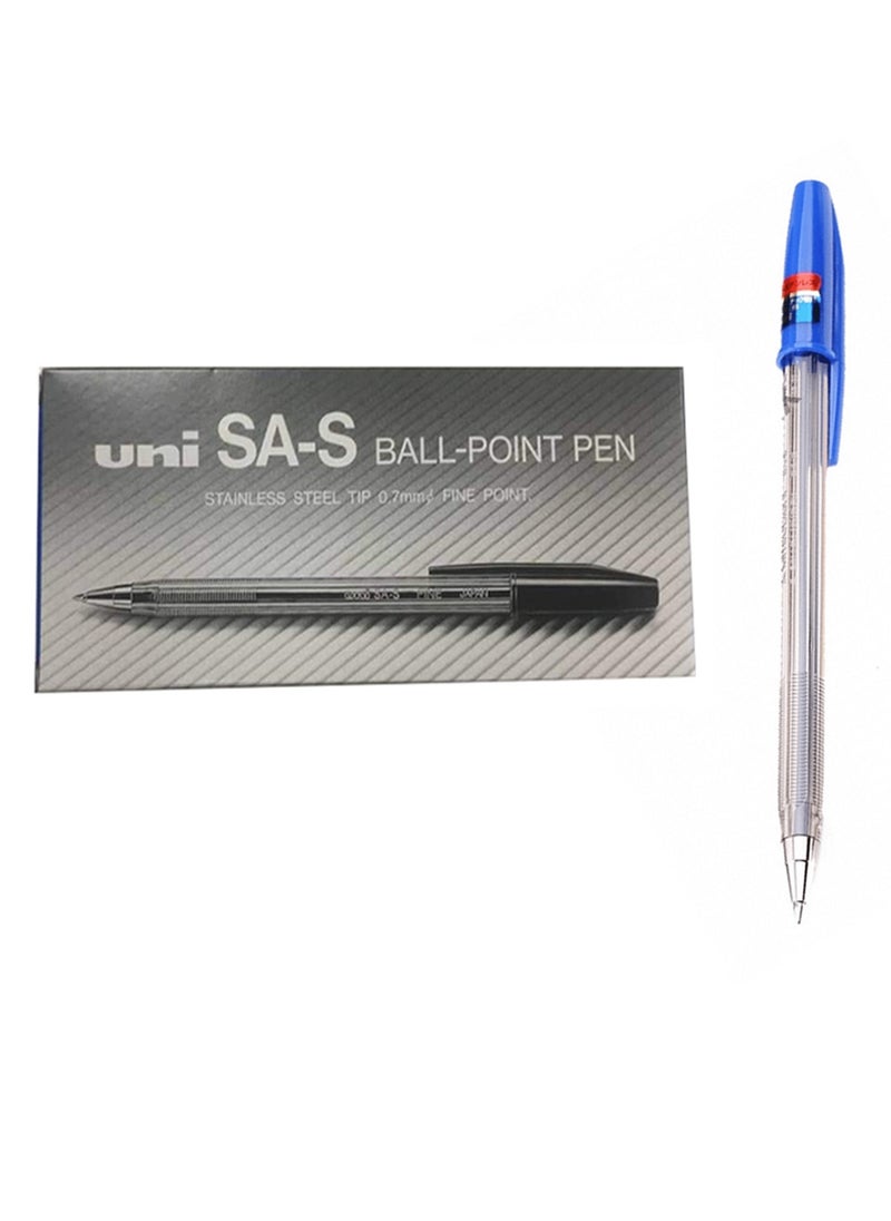 Uniball قلم حبر جاف SAS ذو طرف رفيع، حبر أزرق، 12 قطعة  - Image 1
