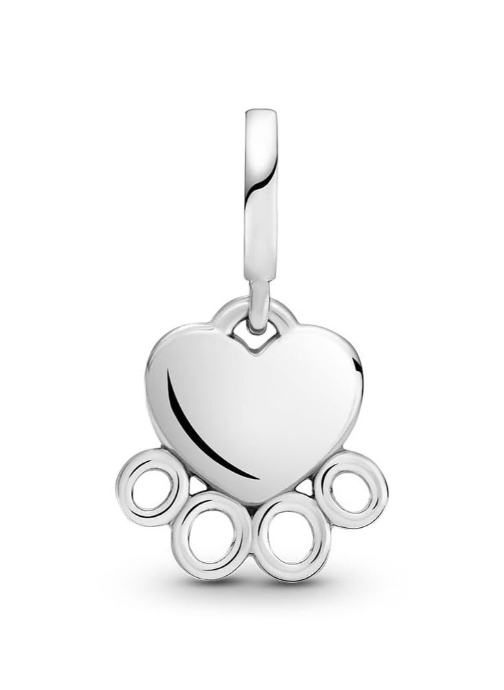 Pandora Violet PANDORA Heart and Paw Print Pendant in 925 Silver  - Image 2