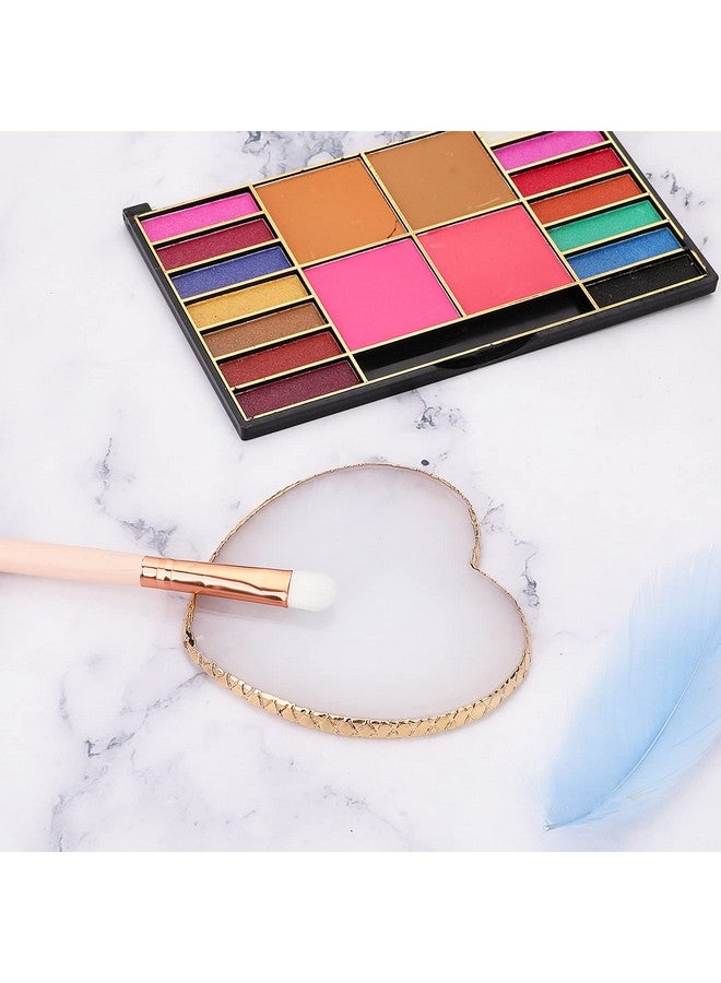 WLLHYF WLLHYF Resin Nail Art Palette Gold Edge Nail Holder Heart Shaped Color Makeup Foundation Mixing Tools Display Board Gel Nail Art Color Mixing Palette Painting Tray Manicure Tool - Image 5
