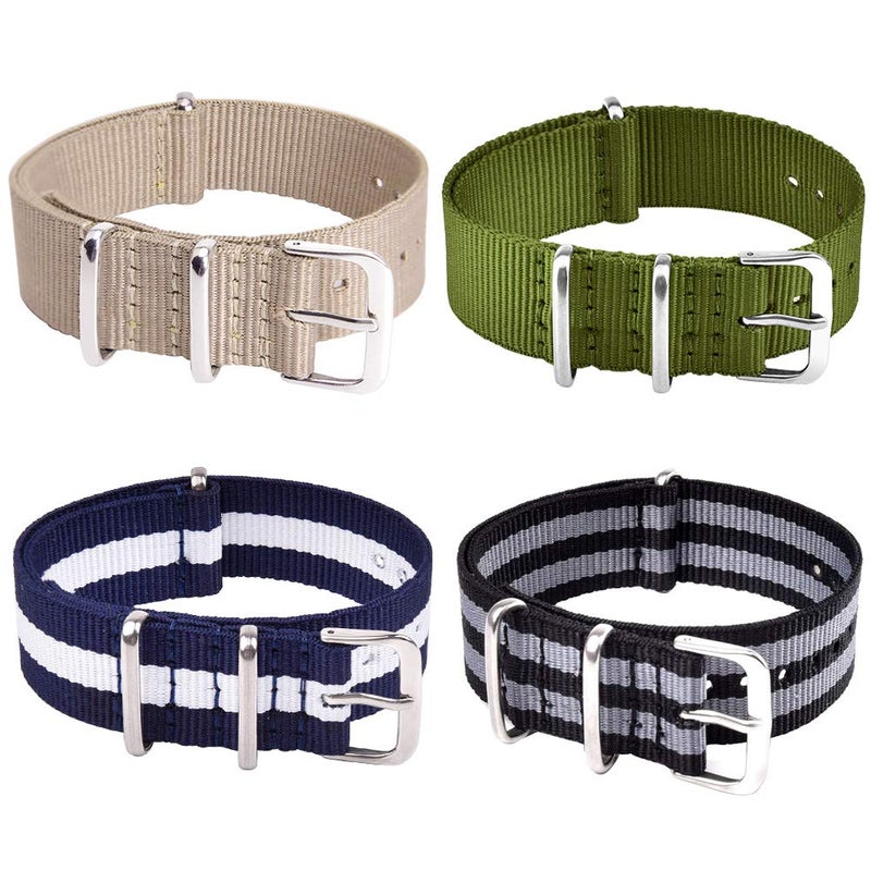 Ritche Christmas Gift 16mm Military Ballistic Nylon Watch Strap Compatible with Timex Weekender Watch Strap Replacement Watch Bands for Men Women - A (8 Packs), White Elephant Gifts, Stocking Stuffers for Men - Image 3
