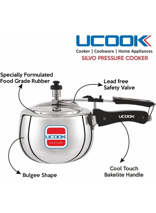 Ucook Silvo Steel Pressure Cooker - Image 5