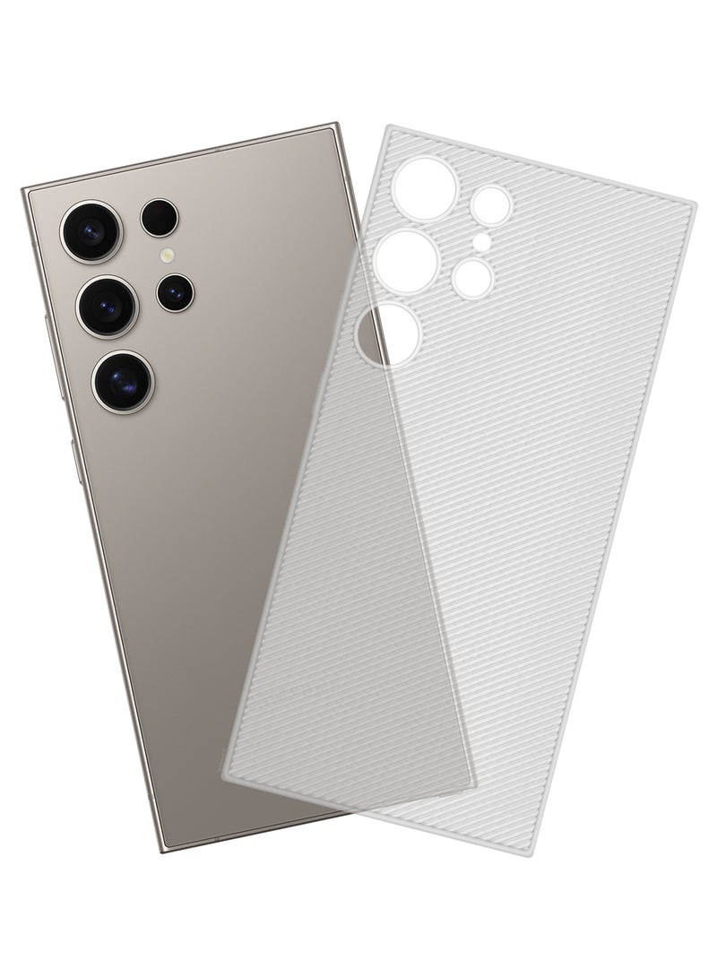 2 Pack  of Air Skin Line for Galaxy S24 Ultra Case Design Back Cover Sturdy Durable Ultra-Thin Case Drop Protection Cover Clear - White - Image 5