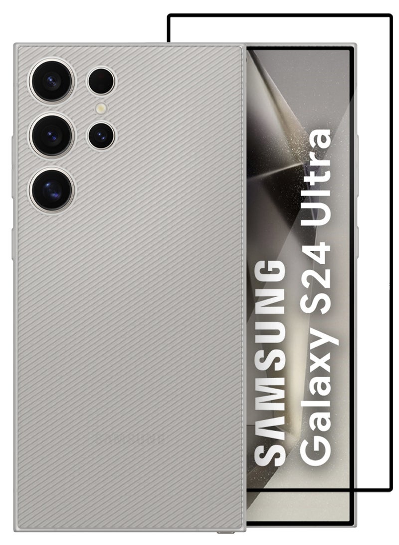 2 Pack  of Air Skin Line for Galaxy S24 Ultra Case Design Back Cover Sturdy Durable Ultra-Thin Case Drop Protection Cover Clear - White - Image 2