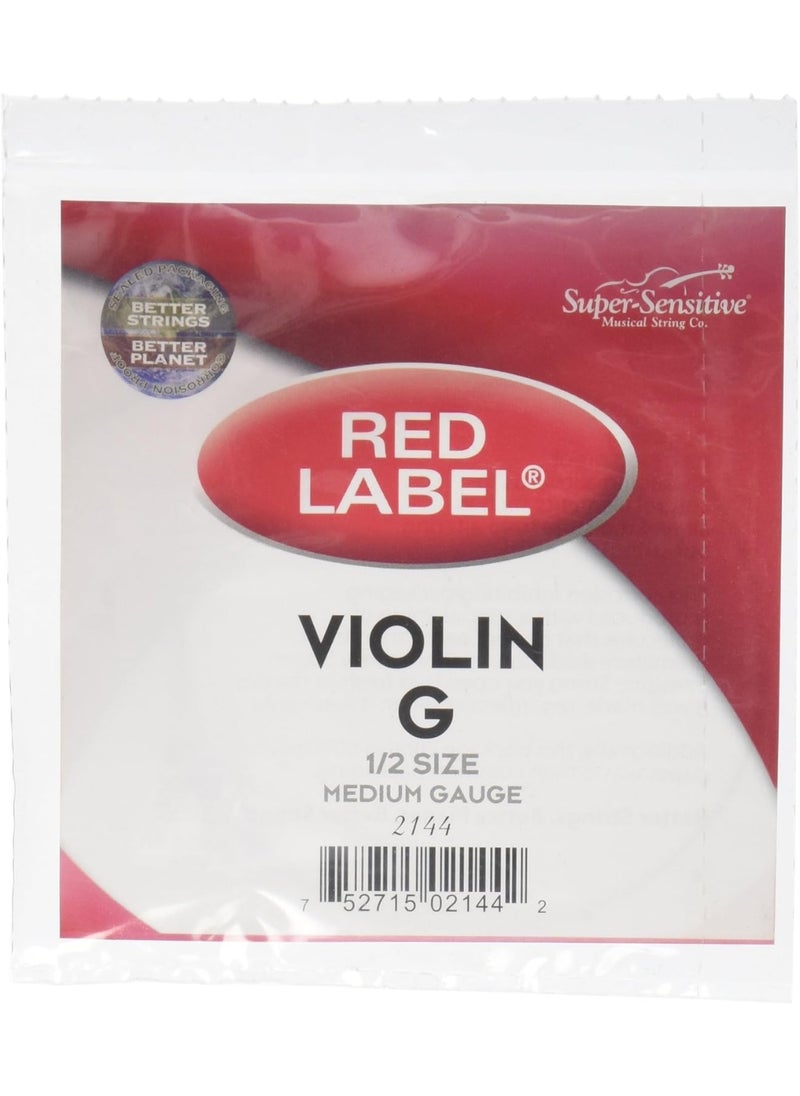 Super Sensitive Red Label Violin G String 1/2 Medium  - Image 1
