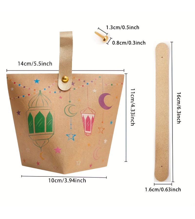 Gift For Her Him 18pcs Ramadan Kraft Paper Gift Boxes For Eid Al Fitr Party Decorations - Image 3