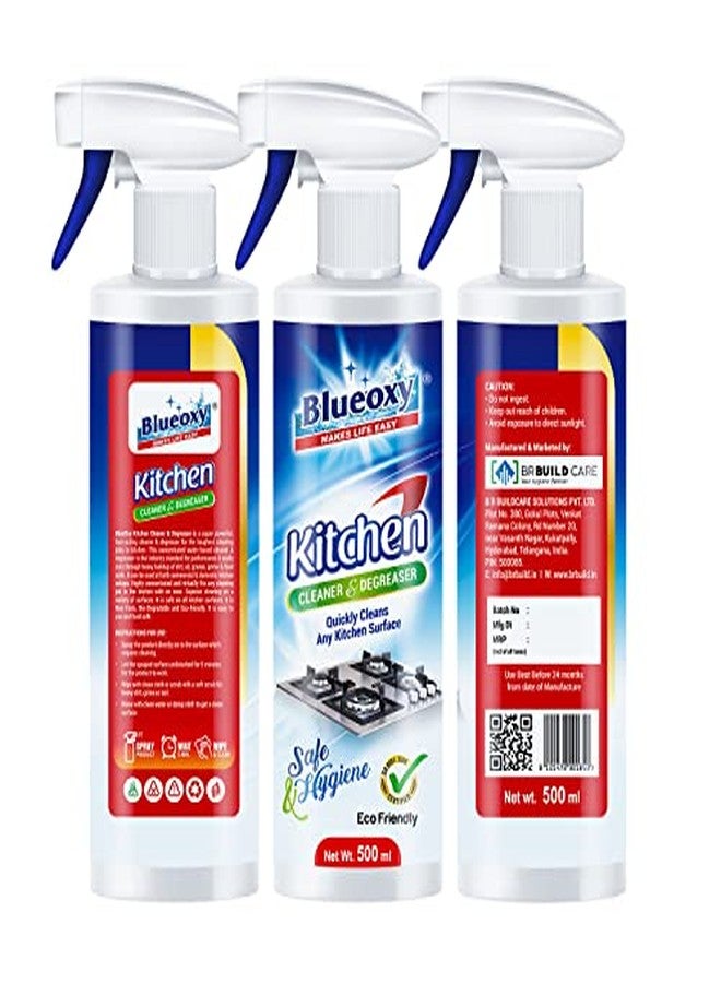 Blueoxy Kitchen Cleaner and Degreaser (All Round) Professional Concentrated Formula 500 ml | Quickly Cleans Any Kitchen Surface | Food Safe & Hygiene | Pack 1 - Image 5