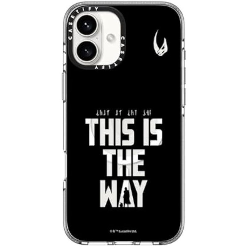 Casetify Clear iPhone 16 Plus Case 【Mandalorian Co-Lab/Not Yellowing / 6.6ft Drop Protection/Compatible with Magsafe】 - This is The Way - Black Case - Clear - Image 1