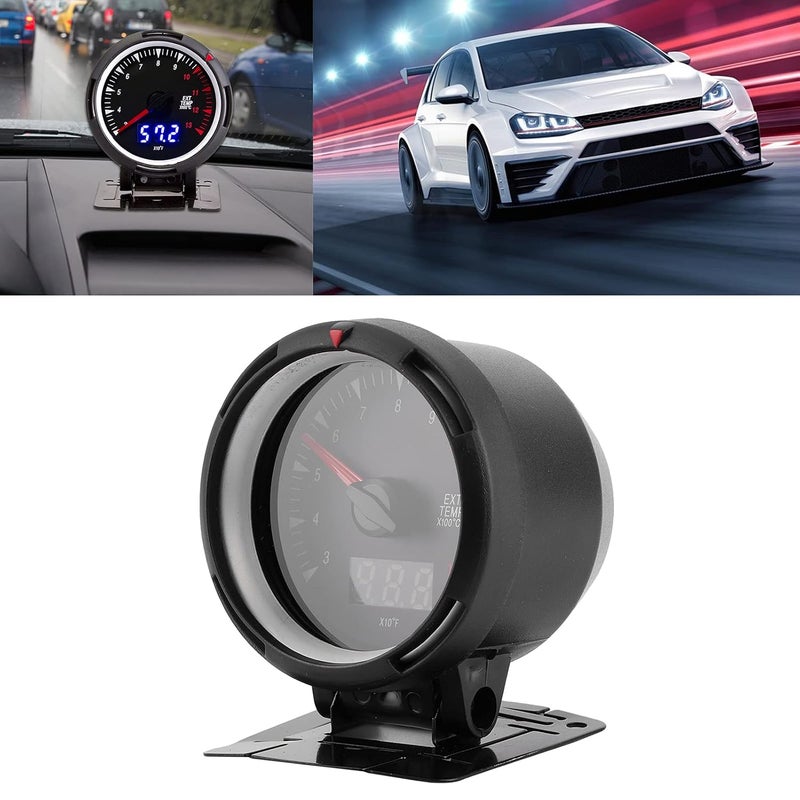 Gas Gauge Kit, Gas Temperature Gauge Plastic Stainless Steel Egt Gauge Kit with Accessories for 12V Gasoline Car - Image 5