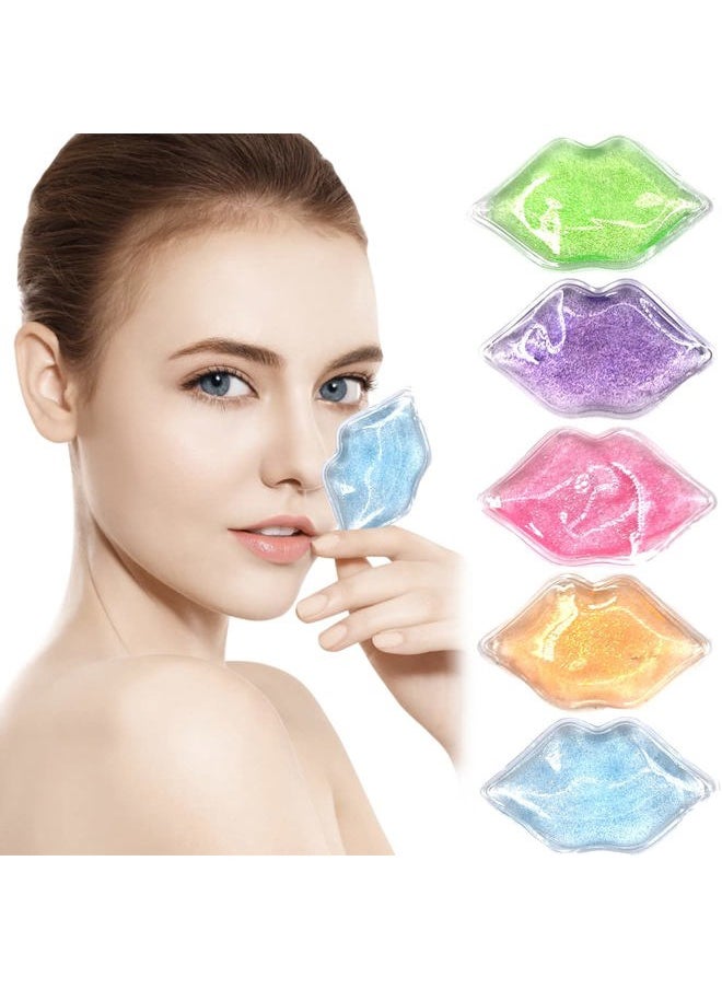 coldchill - Lip and Eye Ice Pack for Injuries, Mini Small Gel Ice Pack, Hot and Cold Compress, Reduce Pain and Swelling, Dark Circles Fade, Eye Relax, Anti-Aging Lip Care Pad Gift for Girl Woman (Multicolored) - Image 1