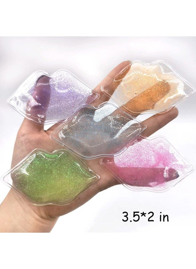 coldchill - Lip and Eye Ice Pack for Injuries, Mini Small Gel Ice Pack, Hot and Cold Compress, Reduce Pain and Swelling, Dark Circles Fade, Eye Relax, Anti-Aging Lip Care Pad Gift for Girl Woman (Multicolored) - Image 1