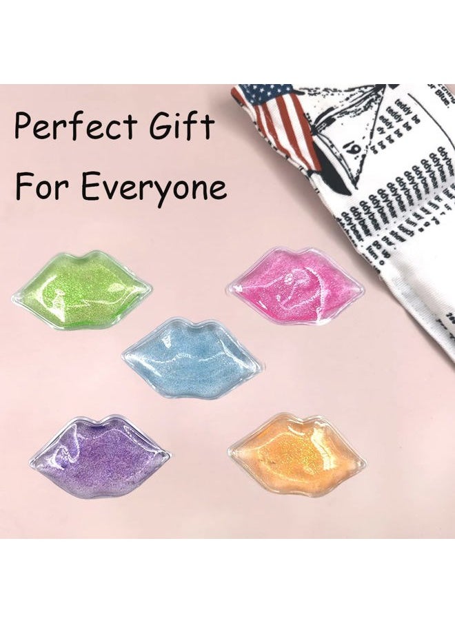 coldchill - Lip and Eye Ice Pack for Injuries, Mini Small Gel Ice Pack, Hot and Cold Compress, Reduce Pain and Swelling, Dark Circles Fade, Eye Relax, Anti-Aging Lip Care Pad Gift for Girl Woman (Multicolored) - Image 1