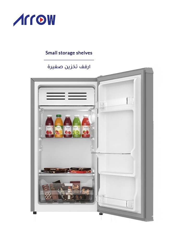 ARROW SINGLE DOOR DEFROST REFRIGERATOR, 83L, 2.9 Cubic Feet, Door material -Metal, INOX , RO-130RDS - Image 2