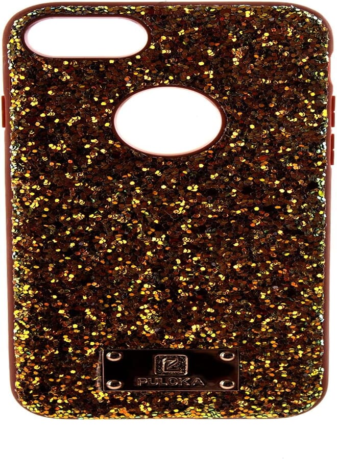 PULOKA Puloka Glittery Back Cover For Iphone 7G - Orange Gold