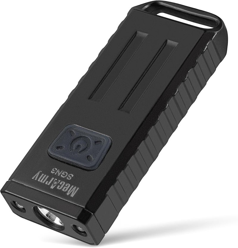 MecArmy SGN3 Mini Portable USB Rechargeable Keychain Flashlight with UV, Red, and White Lights - Image 1