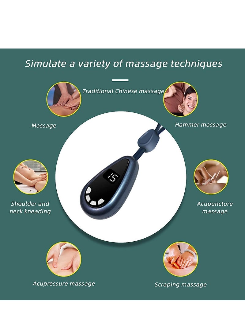 Y&D Smart Neck Massager, Pendant Mini Massager with Heat 0-52℃ Electric 6 Modes 15 Levels EMS Dual Pulse Technology, for Women and Men - Image 2