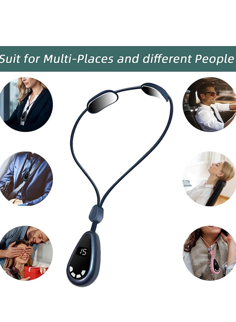 Y&D Smart Neck Massager, Pendant Mini Massager with Heat 0-52℃ Electric 6 Modes 15 Levels EMS Dual Pulse Technology, for Women and Men - Image 3