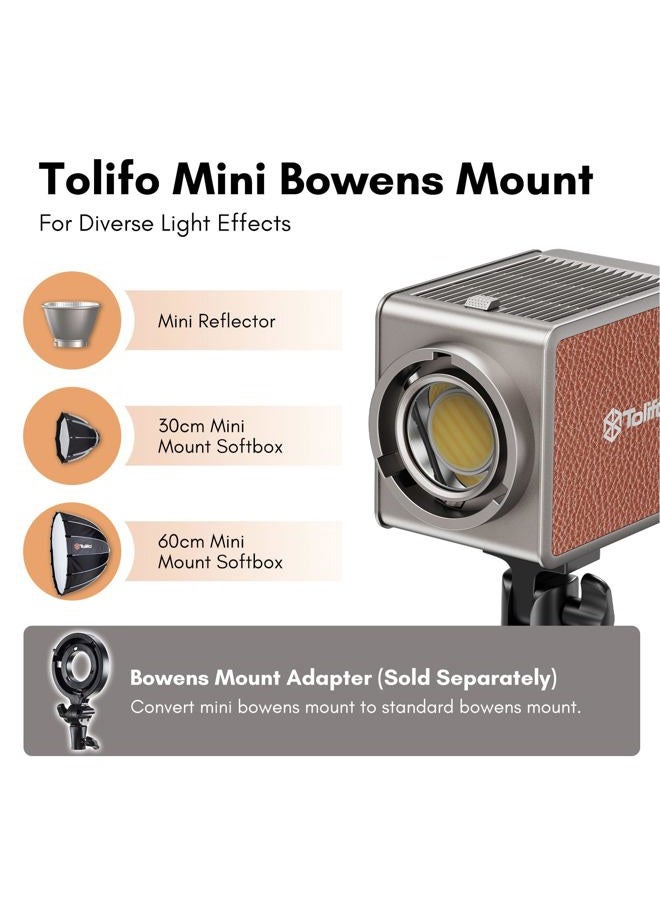 Tolifo 200 واط مصباح يدوي ثنائي اللون ضوء فيديو LED صامت COB، 2700K-6500K CRI97+/TLCI98+/12 تأثيرات/تحكم عبر التطبيق، 360° أضواء ملء للتصوير الفوتوغرافي/استوديو/يوتيوب/تيك توك/بث مباشر - Image 4