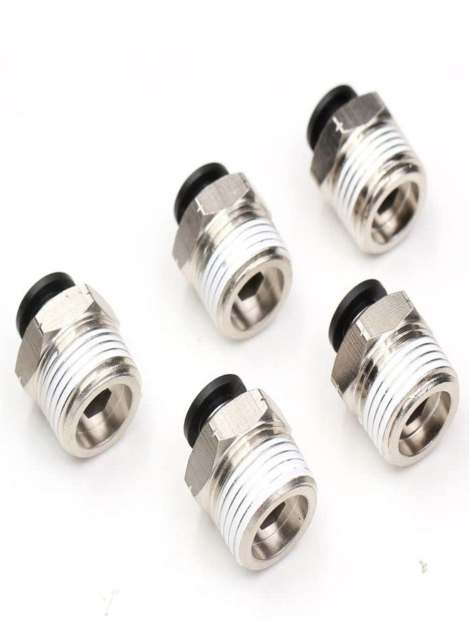 CEKER 3/8 Push to Connect Fittings 1/4" Tube Od to 3/8" NPT Male Thread Straight Pneumatic Fitting Push in Fittings Quick Connect Air Fitting 2Pack - Image 1