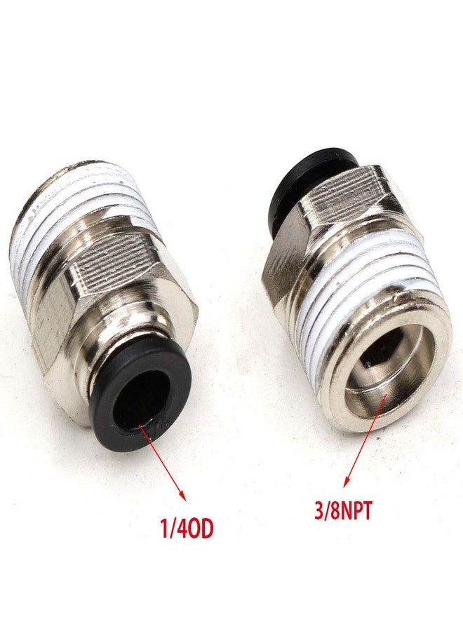 CEKER 3/8 Push to Connect Fittings 1/4" Tube Od to 3/8" NPT Male Thread Straight Pneumatic Fitting Push in Fittings Quick Connect Air Fitting 2Pack - Image 4
