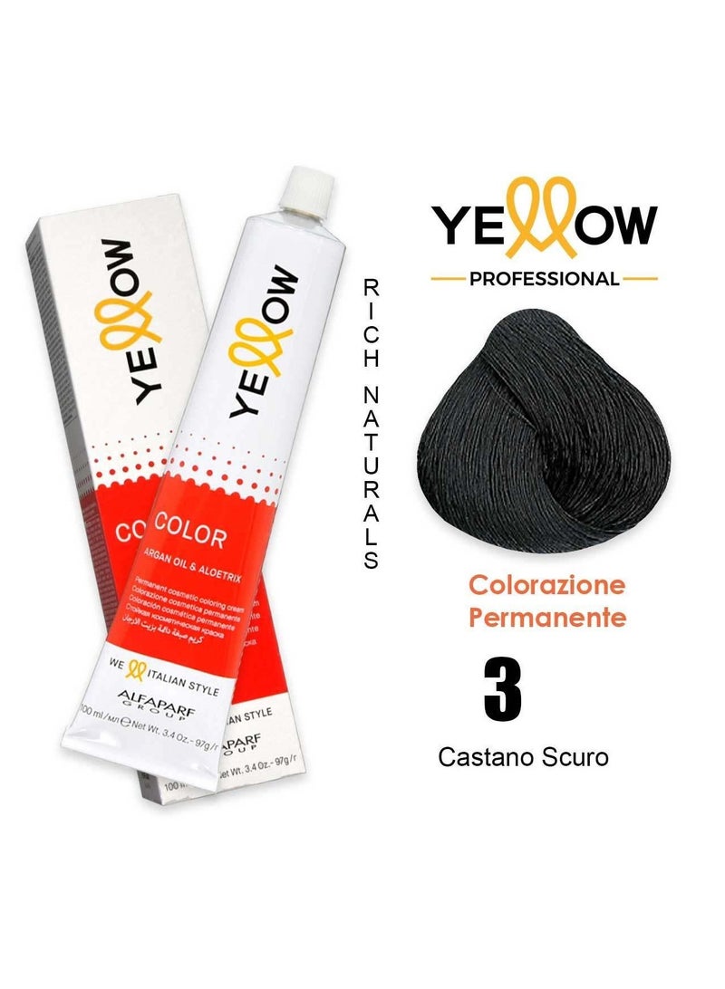 يلو صبغة الشعر الدائم 3 بني داكن طبيعي 100 مل - Image 2
