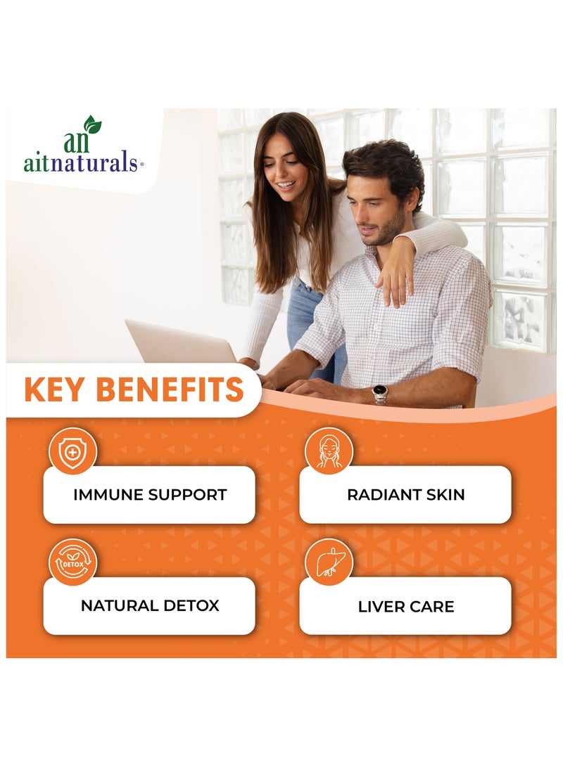 Aitnaturals Advanced Glutathione Complex 1300mg With Vitamin C, Skin Whitening 60 Capsules - Image 4